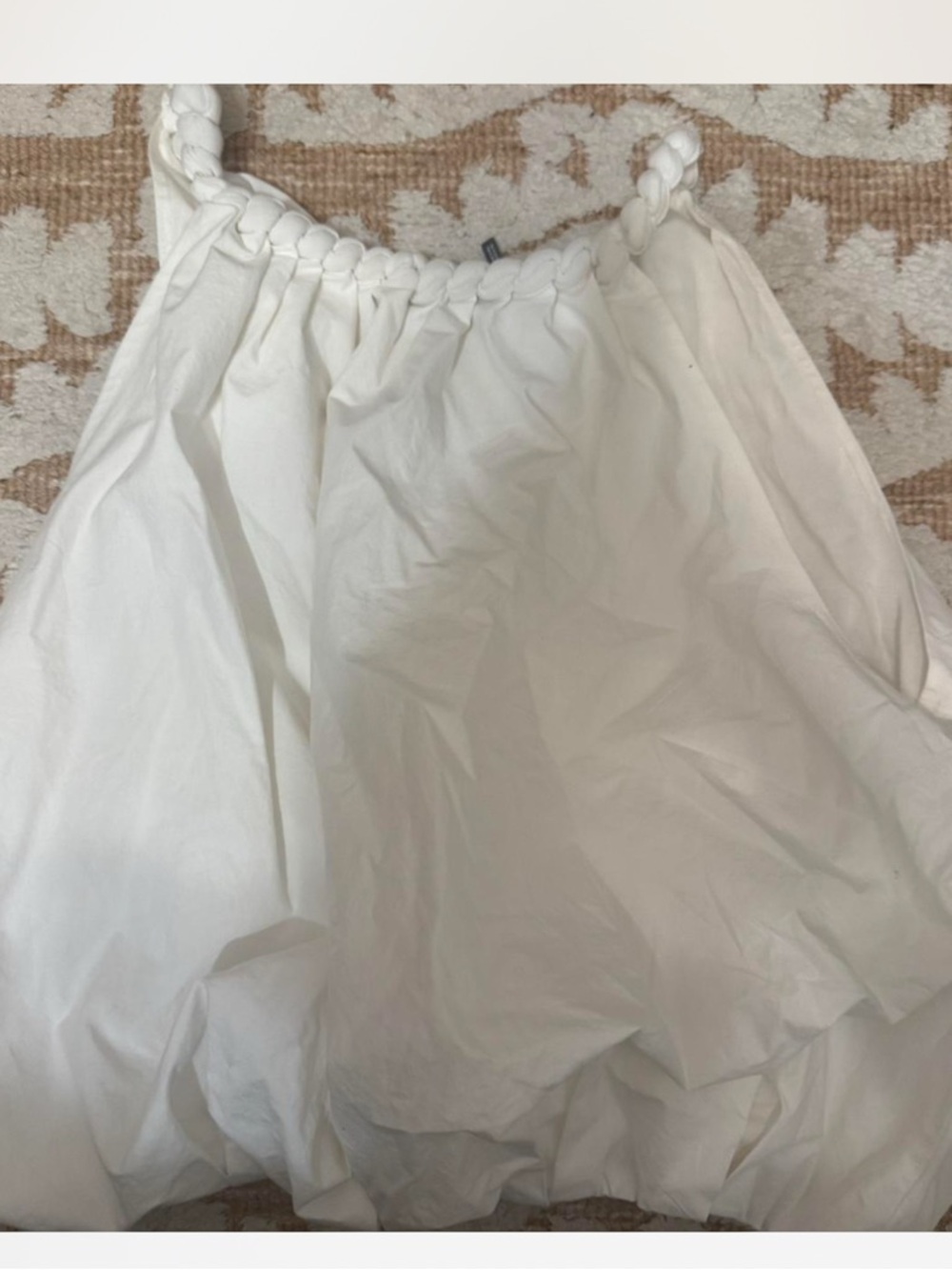 Anthropologie White Halter Balloon Dinner Top - Picture 4 of 6